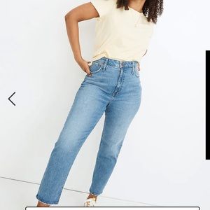 Madewell classic straight jeans dark wash